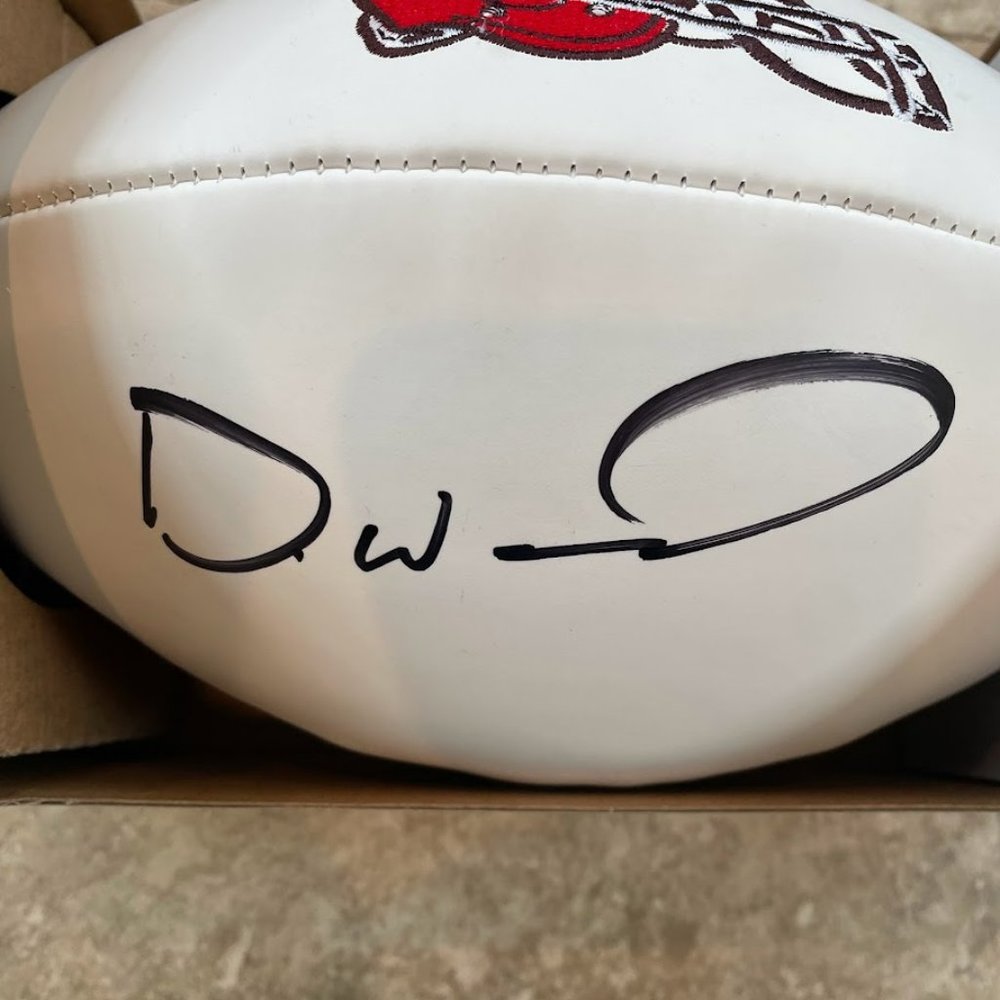 Denzel Ward Autographed Football Cleveland Browns
